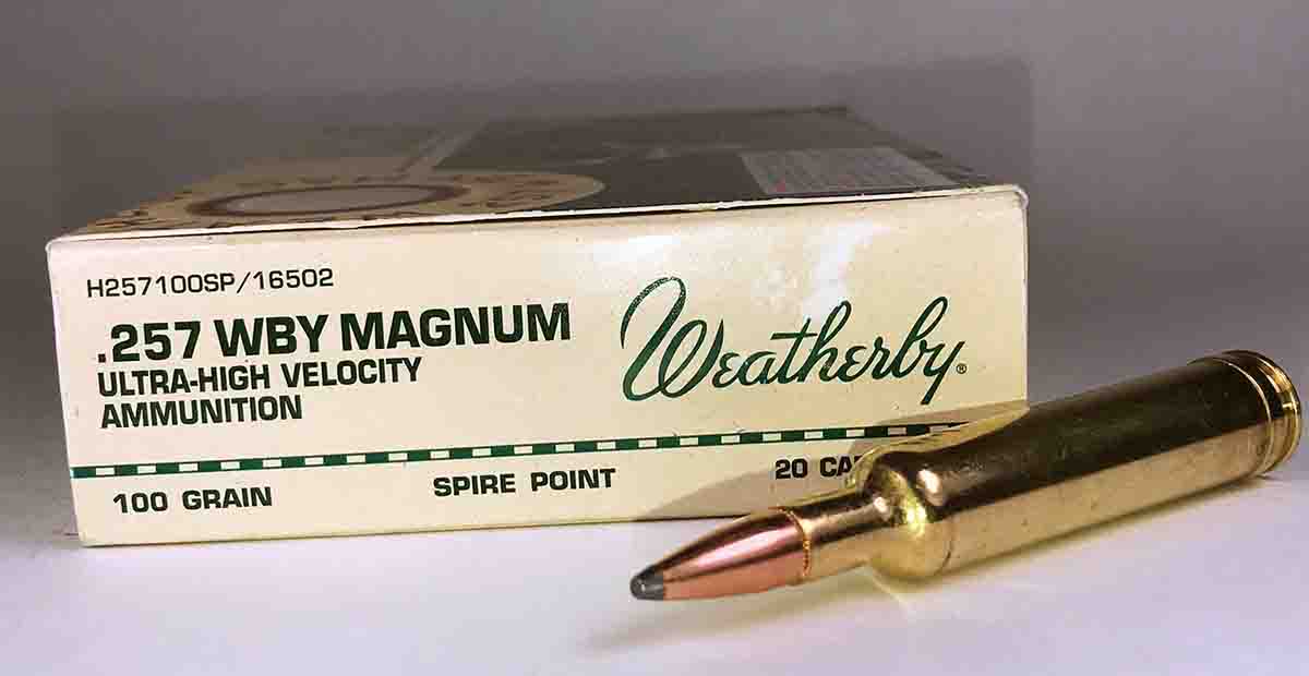 Weatherby offers seven different loads for the .257 Weatherby Magnum including Hornady 100-grain Spire Point bullets with an advertised muzzle velocity of 3,602 fps.